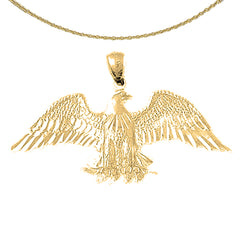 10K, 14K or 18K Gold Eagle Pendant