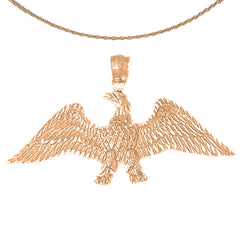 10K, 14K or 18K Gold Eagle Pendant