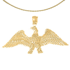 10K, 14K or 18K Gold Eagle Pendant