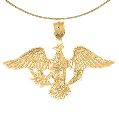 10K, 14K or 18K Gold Eagle Pendant