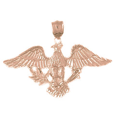 10K, 14K or 18K Gold Eagle Pendant