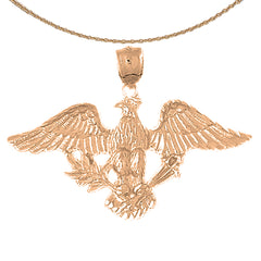 10K, 14K or 18K Gold Eagle Pendant
