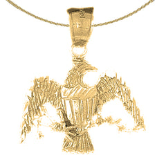 10K, 14K or 18K Gold Eagle Pendant