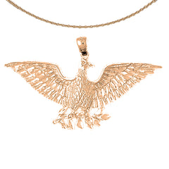 10K, 14K or 18K Gold Eagle Pendant