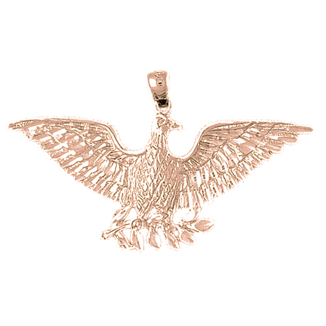 10K, 14K or 18K Gold Eagle Pendant