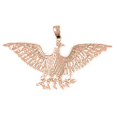 10K, 14K or 18K Gold Eagle Pendant