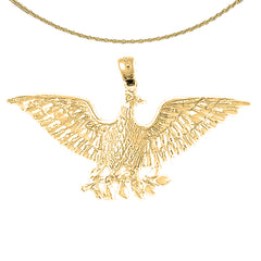 10K, 14K or 18K Gold Eagle Pendant