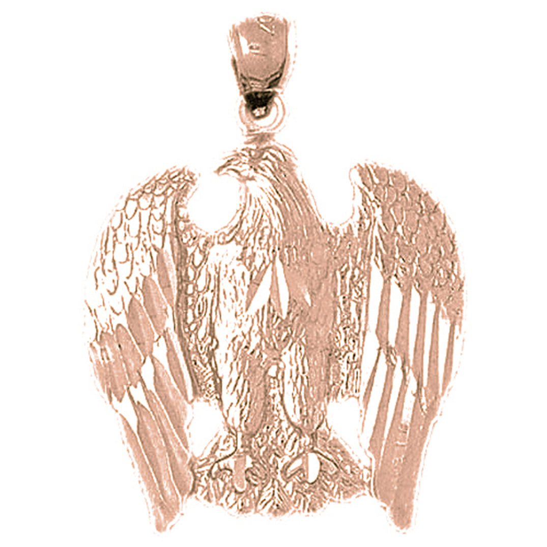 10K, 14K or 18K Gold Eagle Pendant