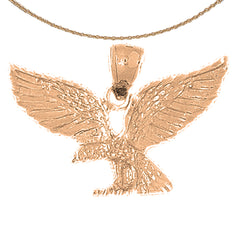 10K, 14K or 18K Gold Eagle Pendant