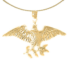 10K, 14K or 18K Gold Eagle Pendant