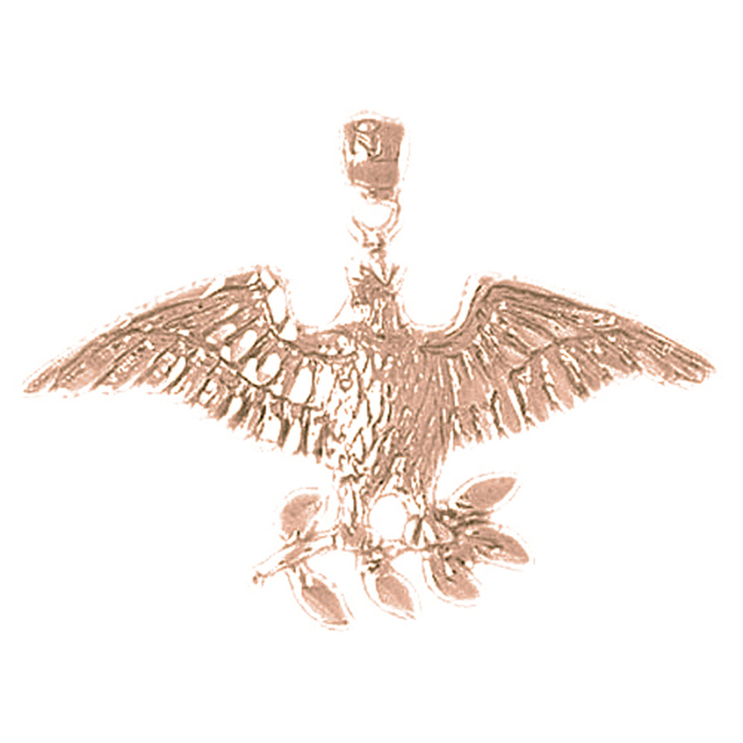 10K, 14K or 18K Gold Eagle Pendant