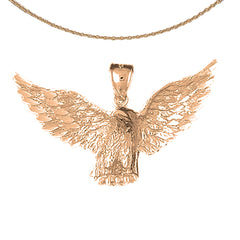 Colgante de águila de oro de 10K, 14K o 18K