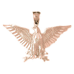 10K, 14K or 18K Gold Eagle Pendant