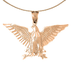Colgante de águila de oro de 10K, 14K o 18K
