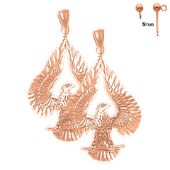 14K or 18K Gold Eagle Earrings