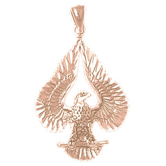 10K, 14K or 18K Gold Eagle Pendant