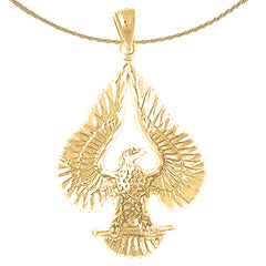10K, 14K or 18K Gold Eagle Pendant