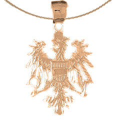 Colgante de águila de oro de 10K, 14K o 18K