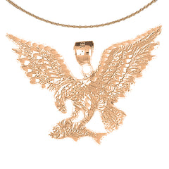 Colgante de águila de oro de 10K, 14K o 18K