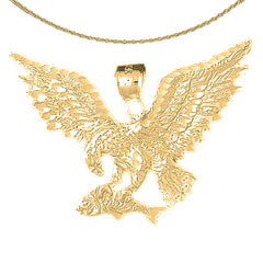 Colgante de águila de oro de 10K, 14K o 18K