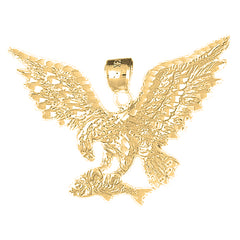 10K, 14K or 18K Gold Eagle Pendant