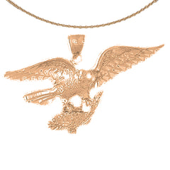 Colgante de águila de oro de 10K, 14K o 18K