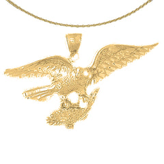 Colgante de águila de oro de 10K, 14K o 18K