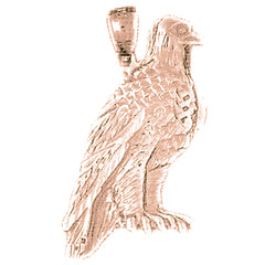 10K, 14K or 18K Gold Eagle Pendant