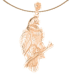 Colgante de águila de oro de 10K, 14K o 18K
