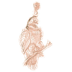 10K, 14K or 18K Gold Eagle Pendant