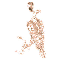 10K, 14K or 18K Gold Eagle Pendant