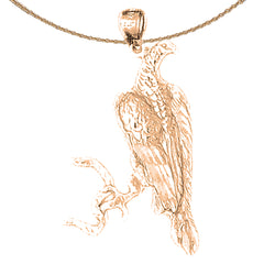 Colgante de águila de oro de 10K, 14K o 18K