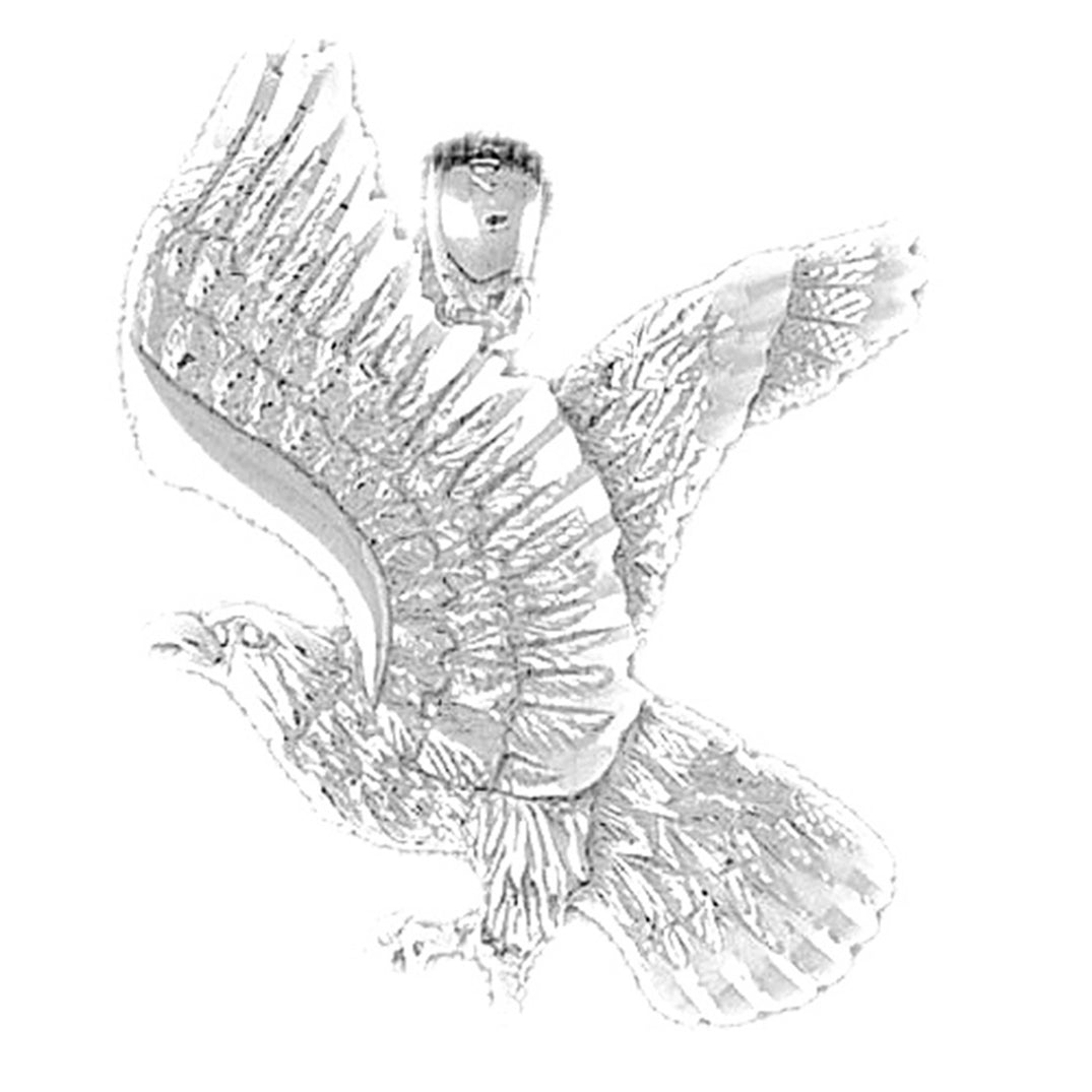 10K, 14K or 18K Gold Eagle Pendant