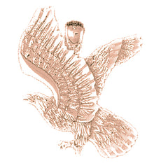 10K, 14K or 18K Gold Eagle Pendant