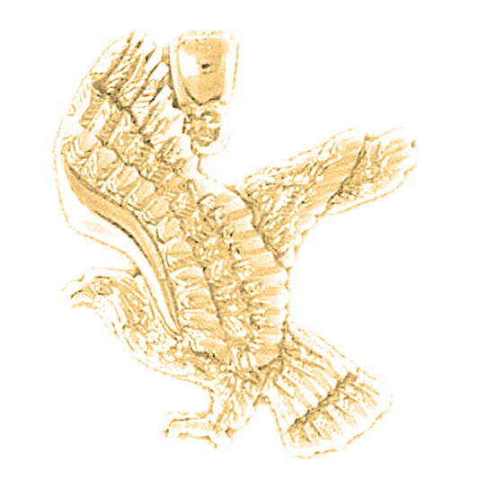 10K, 14K or 18K Gold Eagle Pendant