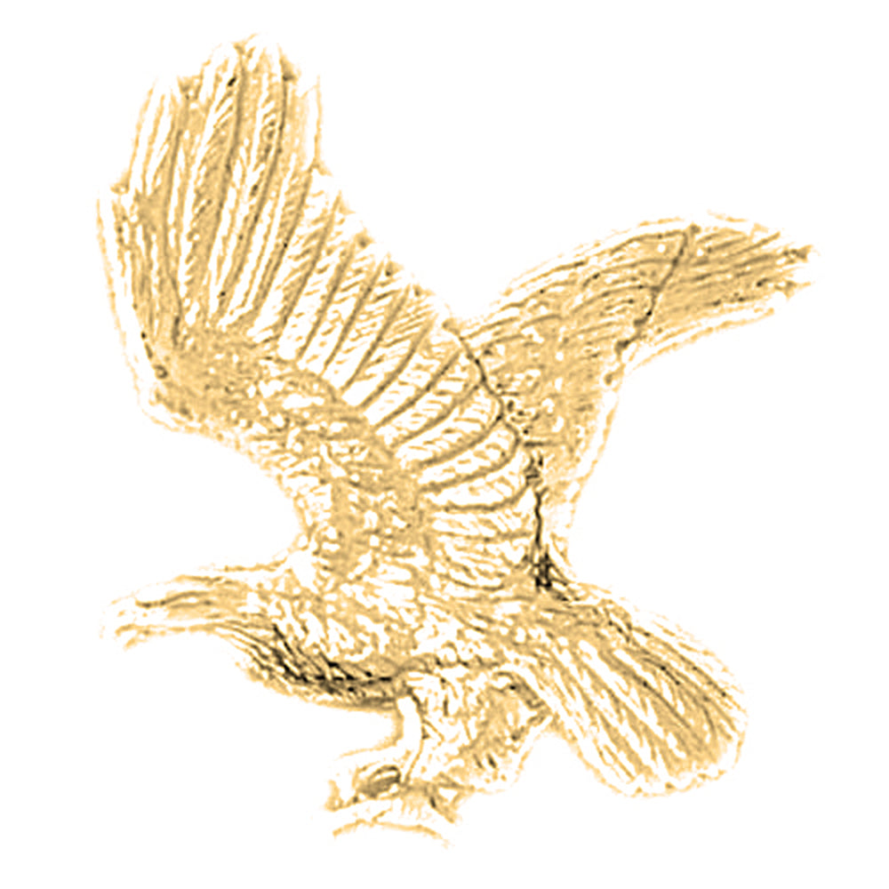 10K, 14K or 18K Gold Eagle Pendant