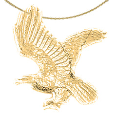Colgante de águila de oro de 10K, 14K o 18K