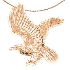 Colgante de águila de oro de 10K, 14K o 18K