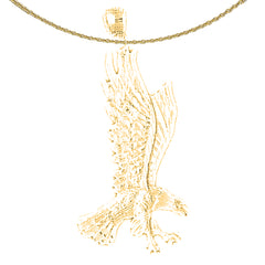 Colgante de águila de oro de 10K, 14K o 18K