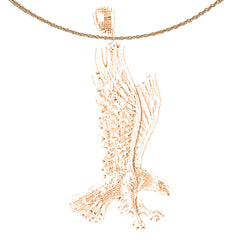 Colgante de águila de oro de 10K, 14K o 18K
