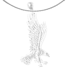 Colgante de águila de oro de 10K, 14K o 18K