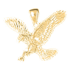 Colgante de águila de oro de 10K, 14K o 18K