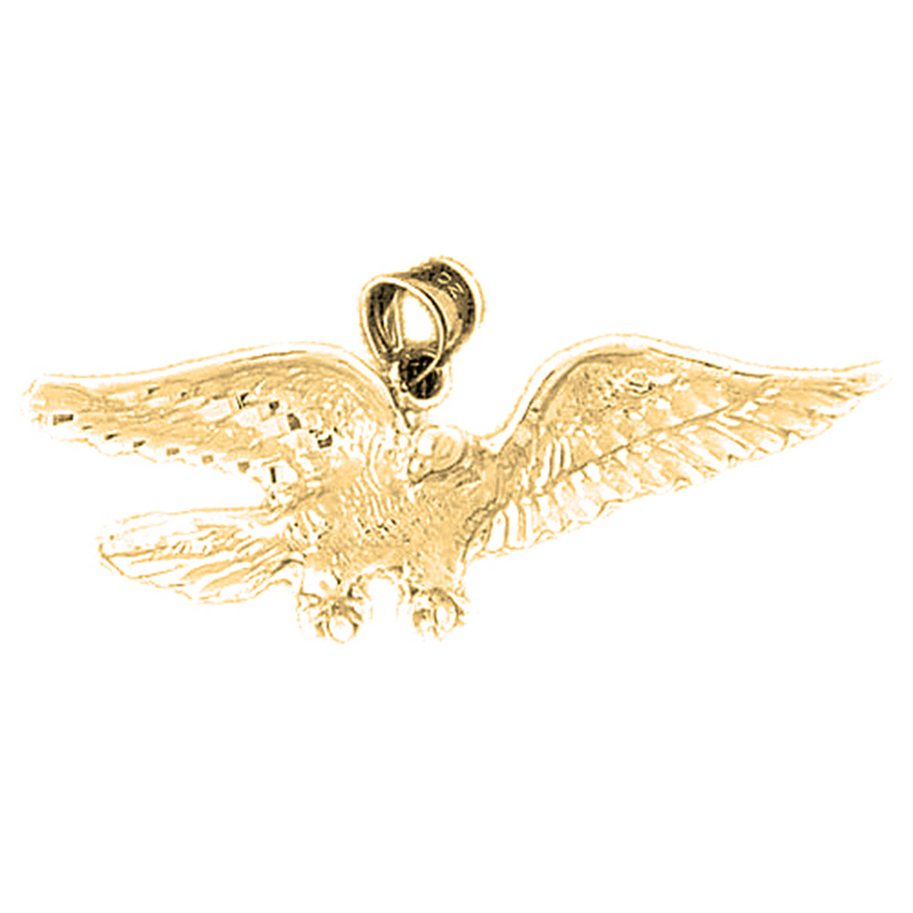 10K, 14K or 18K Gold Eagle Pendant