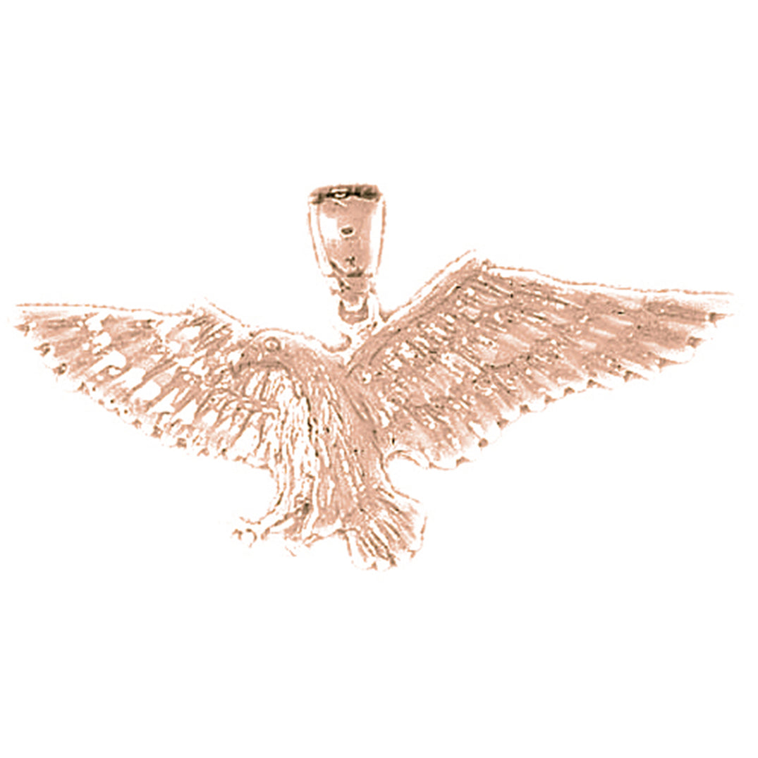 10K, 14K or 18K Gold Eagle Pendant