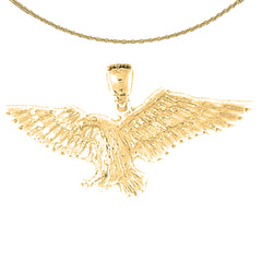 Colgante de águila de oro de 10K, 14K o 18K