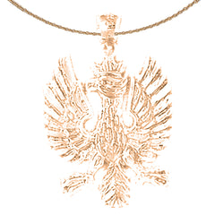 Colgante de águila de oro de 10K, 14K o 18K