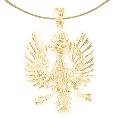 Colgante de águila de oro de 10K, 14K o 18K
