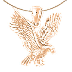 Colgante de águila de oro de 10K, 14K o 18K