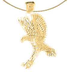Colgante de águila de oro de 10K, 14K o 18K