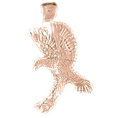 10K, 14K or 18K Gold Eagle Pendant